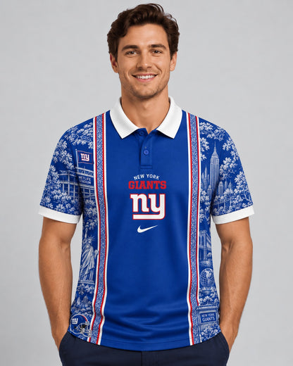 NYG Premium NFL Heritage Cityscape Polo Shirt for Loyal Fans