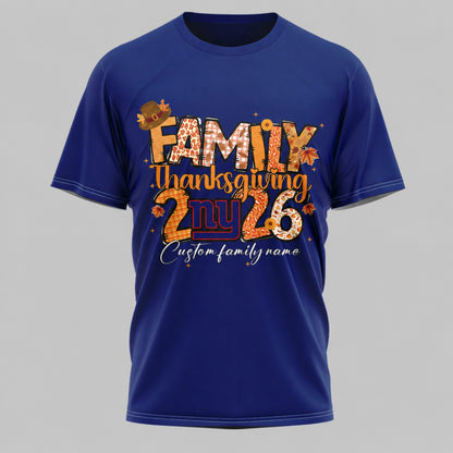 NYG x NFL Thanksgiving 3D Shirt