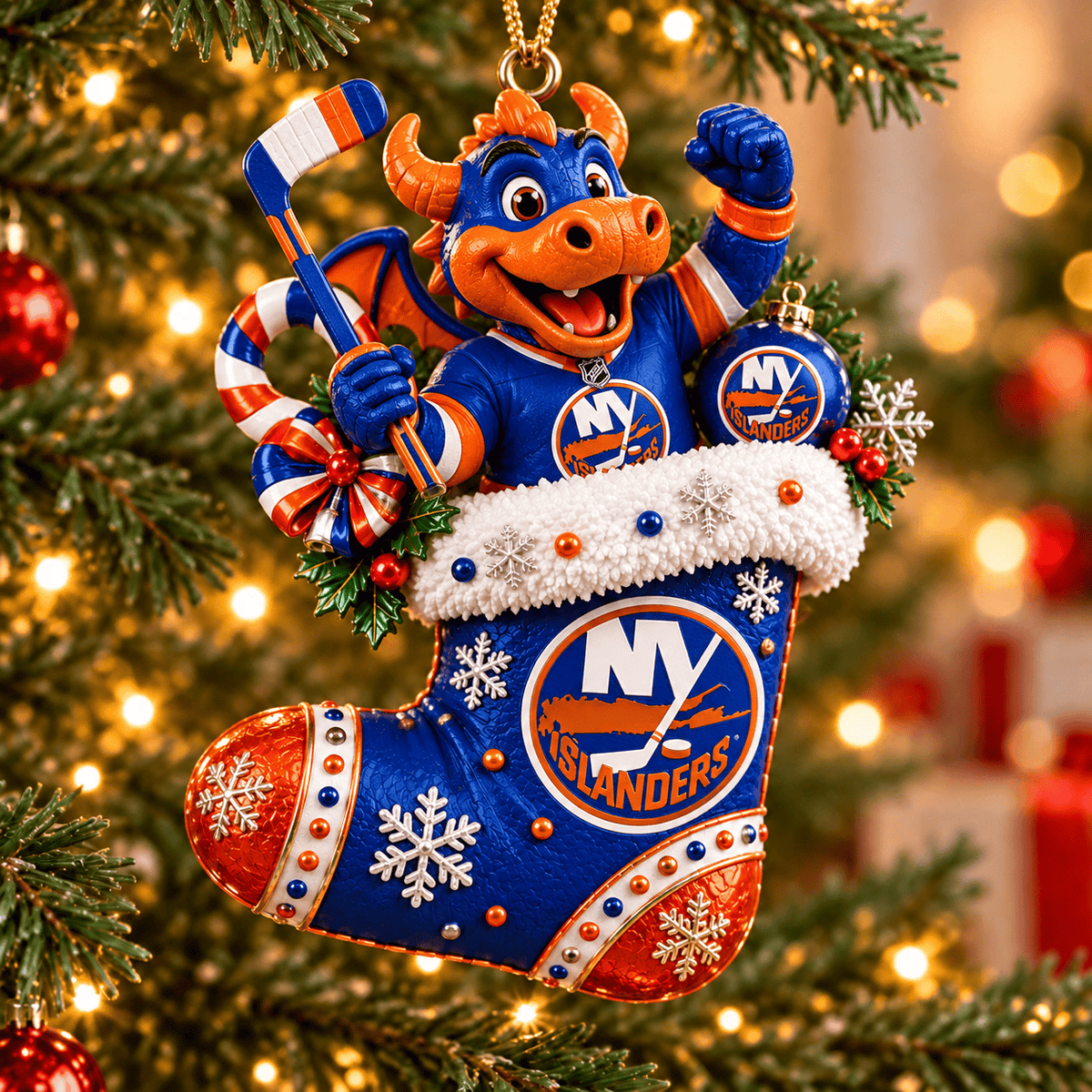 NYI x NHL Ornament Christmas For Fan