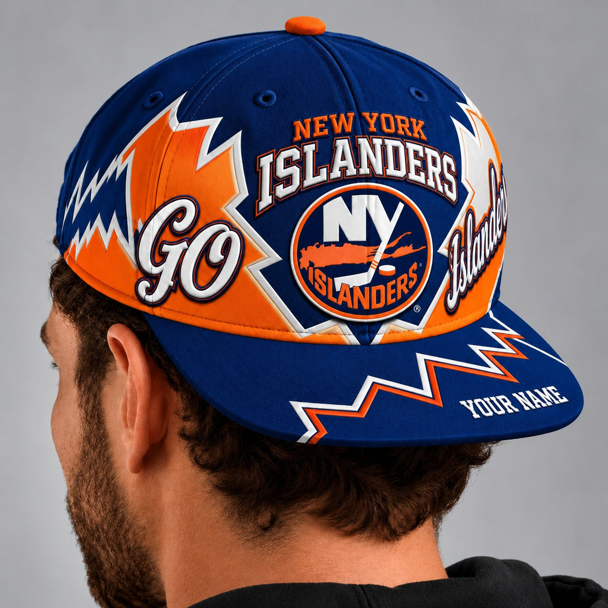 NYI x NHL Premium Snapback Hat Personalized Gift For Fan Hockey Men Women