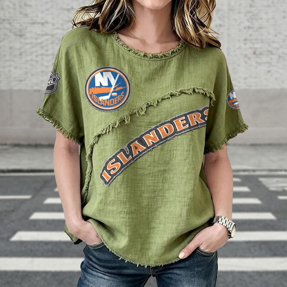 NYI x NHL Women’???s Vintage O-Neck 2905 DatND DVT