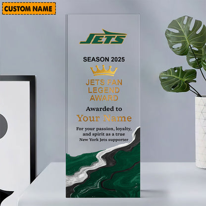 NYJ NFL Personalized Acrylic Award Plaque Funny Christmas Gift For Family