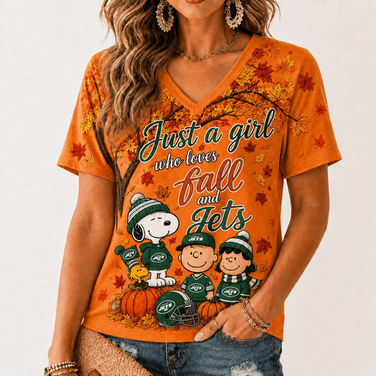 NYJ Premium NFL Fall Season V-Neck