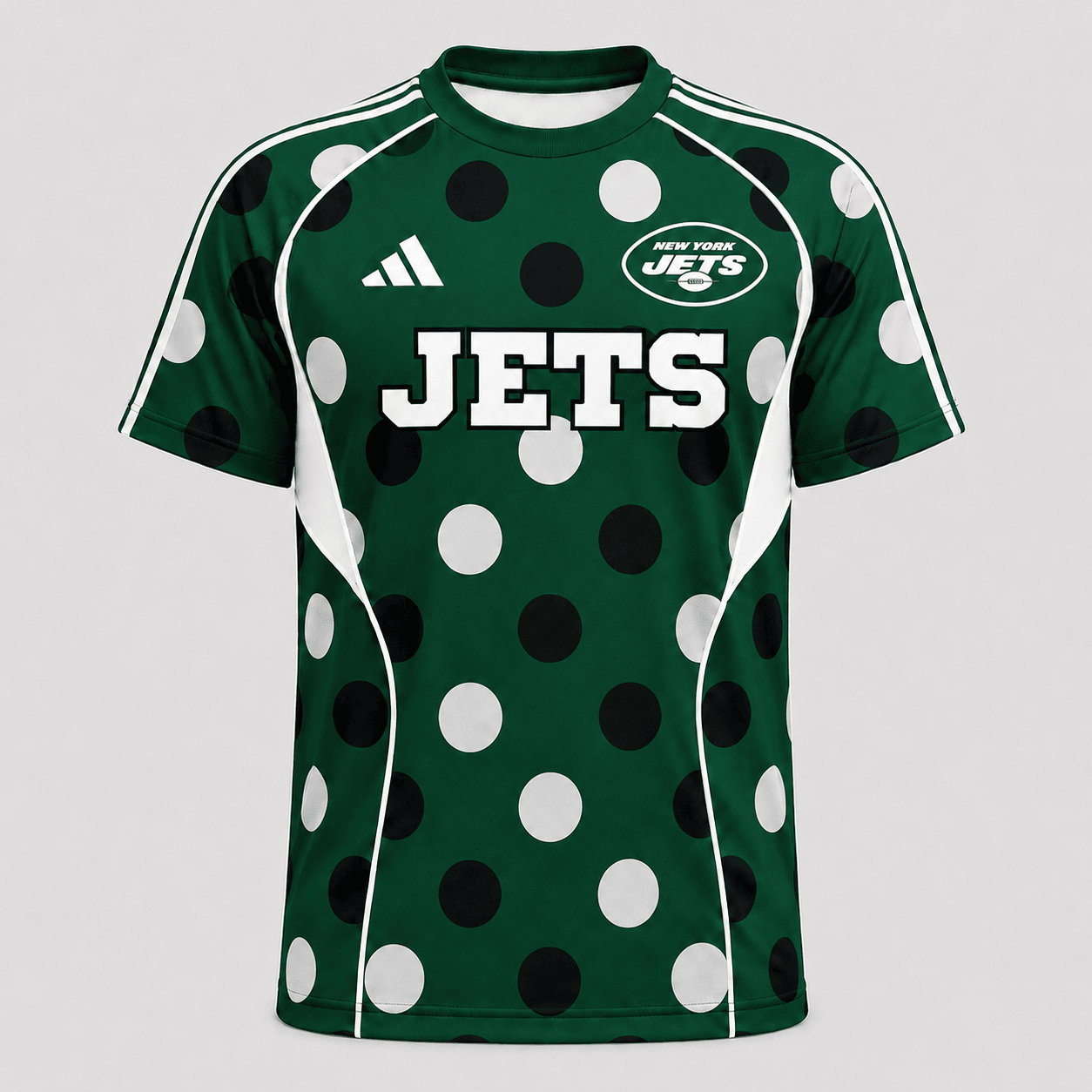 NYJ Premium NFL Game Day Polka Dot Sports Jersey Shirt