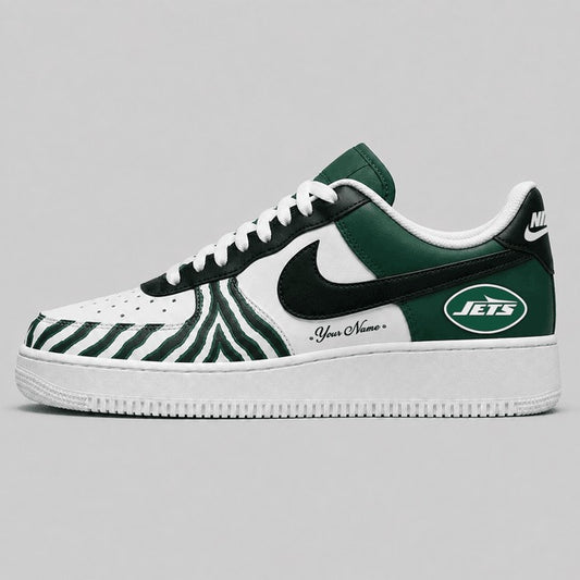NYJ Premium NFL Personalized Low Top AF1 Shoes