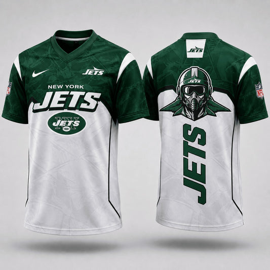 NYJ Premium NFL Power Graphic 3D V-neck Shirt