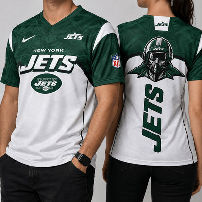 NYJ Premium NFL Power Graphic 3D V-neck Shirt