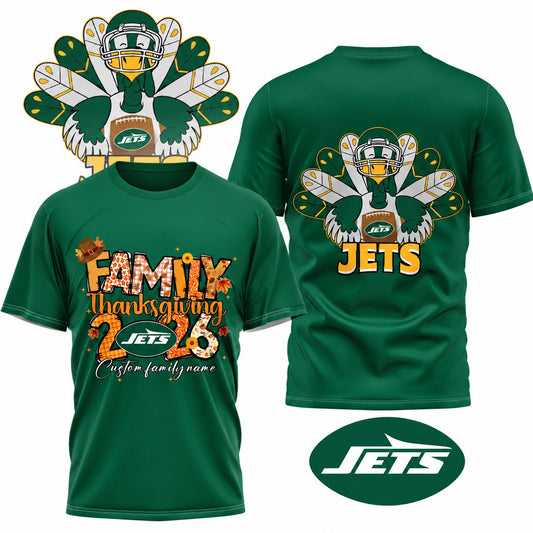 NYJ x NFL Thanksgiving 3D Shirt