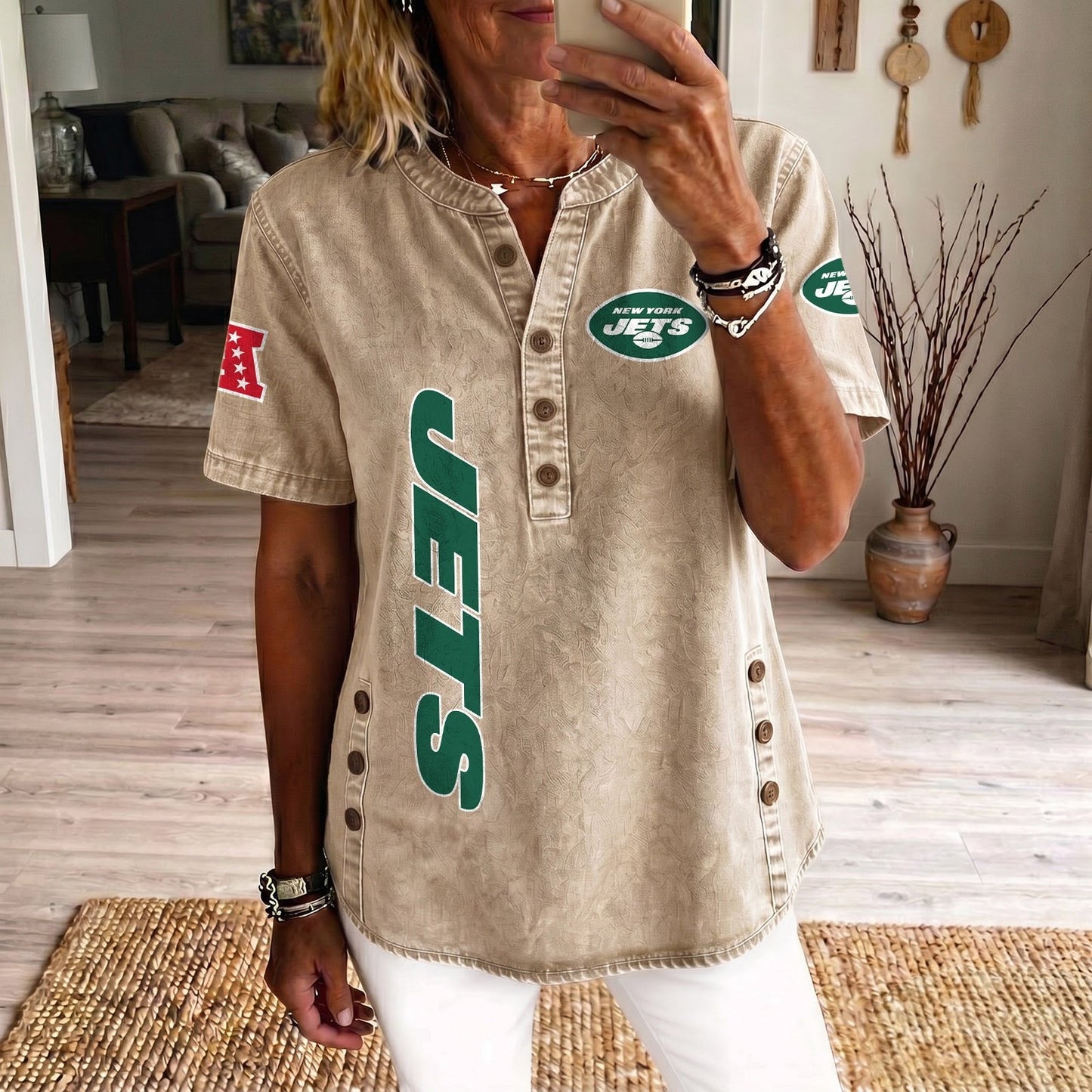 NYJ x NFL Women’???s Denim Casual Tops DATND LBN 190526