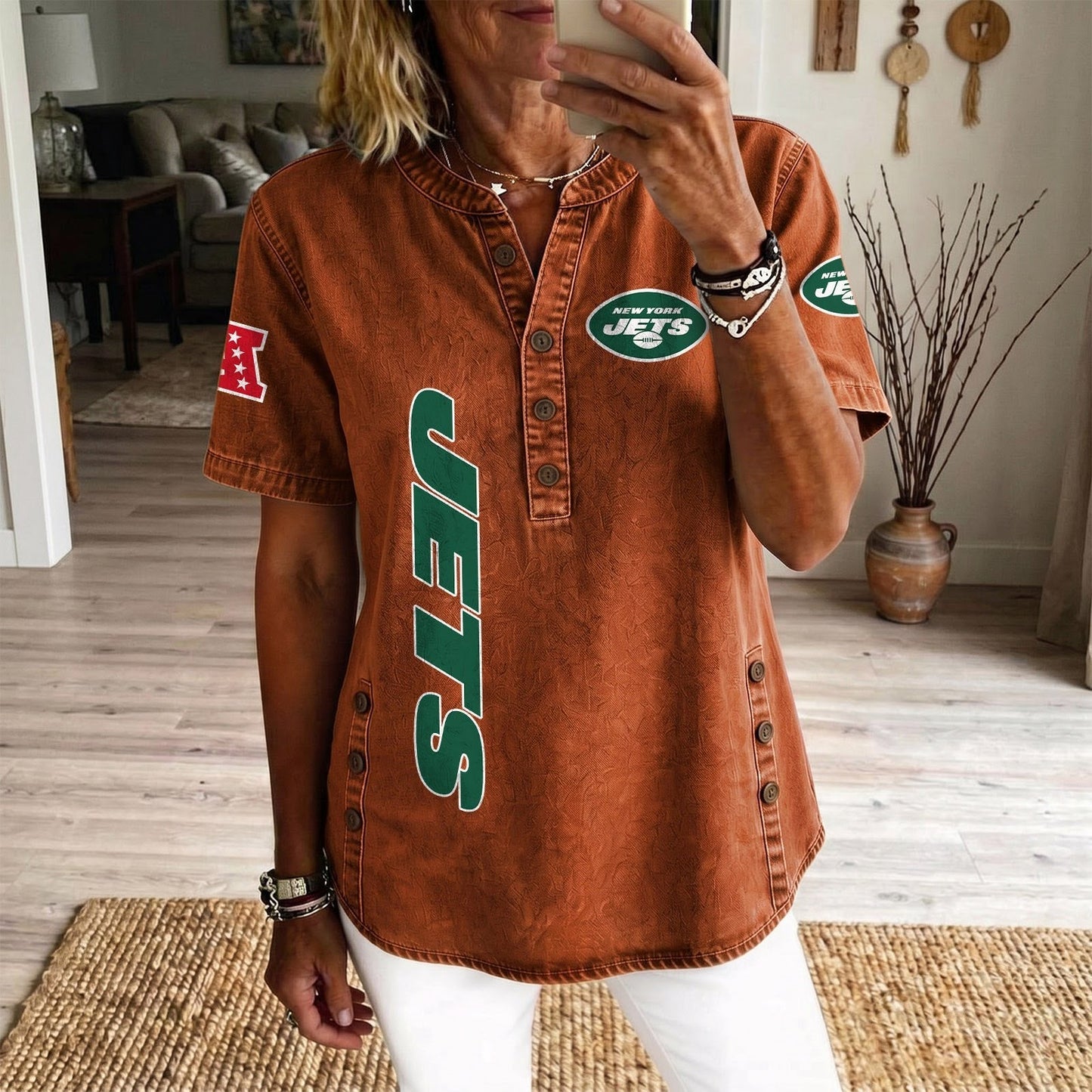 NYJ x NFL Women’???s Denim Casual Tops DATND LBN 190526