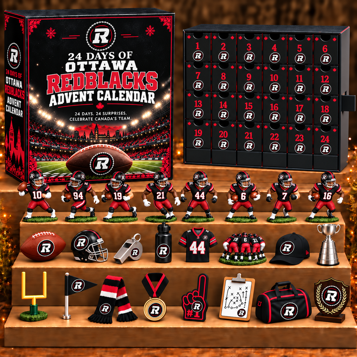 OR x CFL Personalized 24 Days Of Canadian Football Advent Calendar Blink Box
