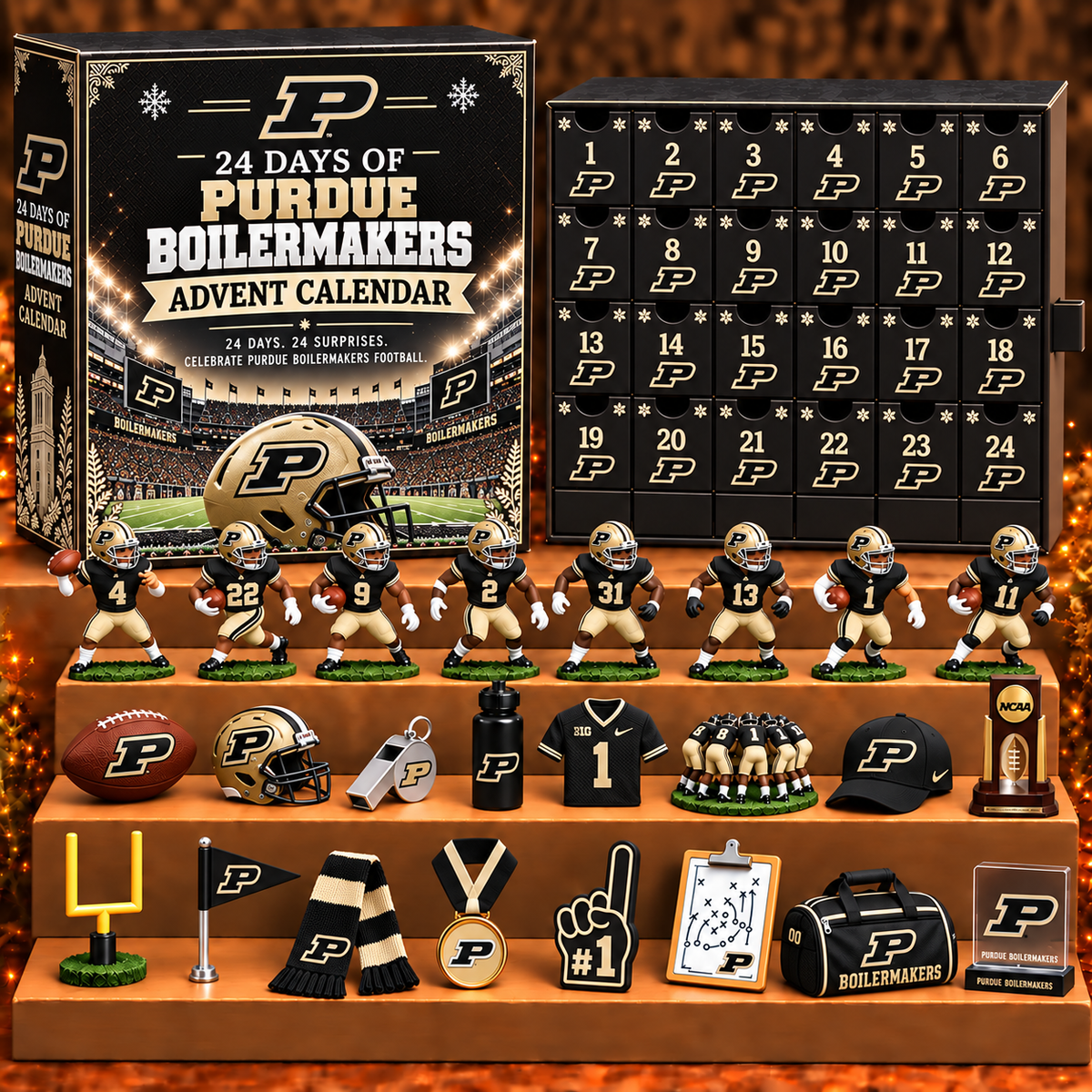 PB x NCAA Personalized 24 Days Of American Football Advent Calendar Blink Box