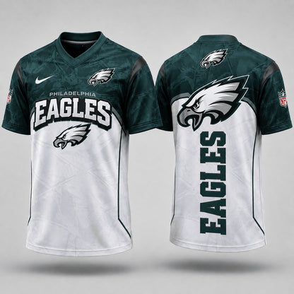 PE Premium NFL Power Graphic 3D V-neck Shirt