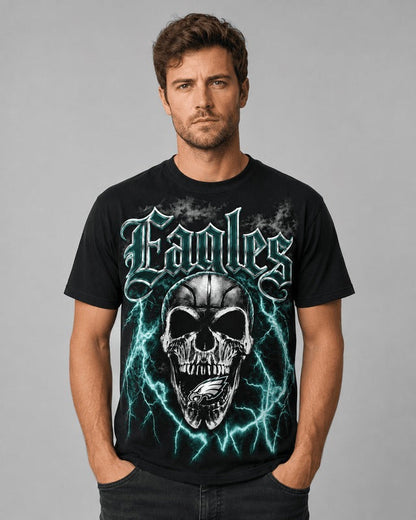 PE Premium NFL Premium Skull Lightning Graphic T-Shirt