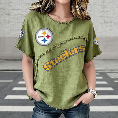 PIT x NFL Women’???s Vintage O-Neck 2905 DatND DVT