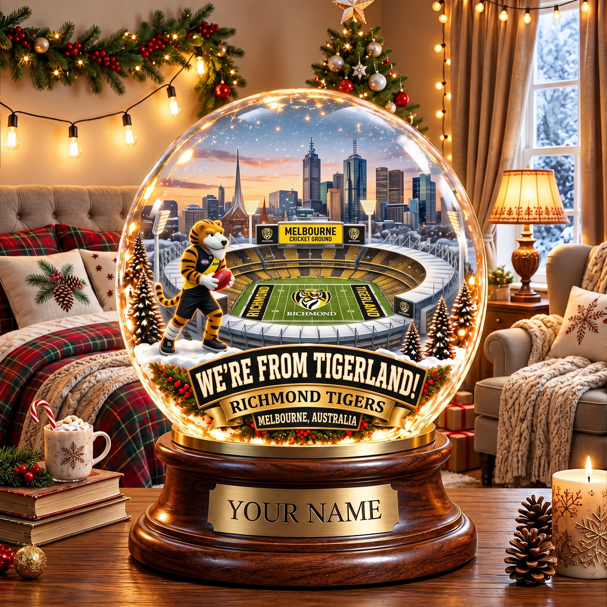 PREMIUM AFL RT DELUXE PERSONALIZED Crystal Ball Night Light For FanLIMITED EDITION