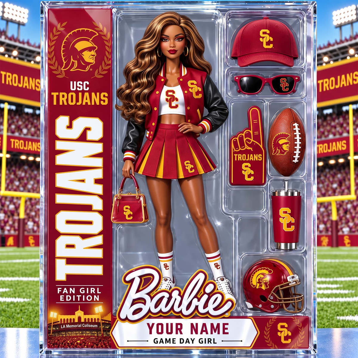 PREMIUM NCAA  X UT EXCLUSIVE BARBIE PERSONALIZED Acrylic Block Plaque Gifts For Fan - Limited Edition