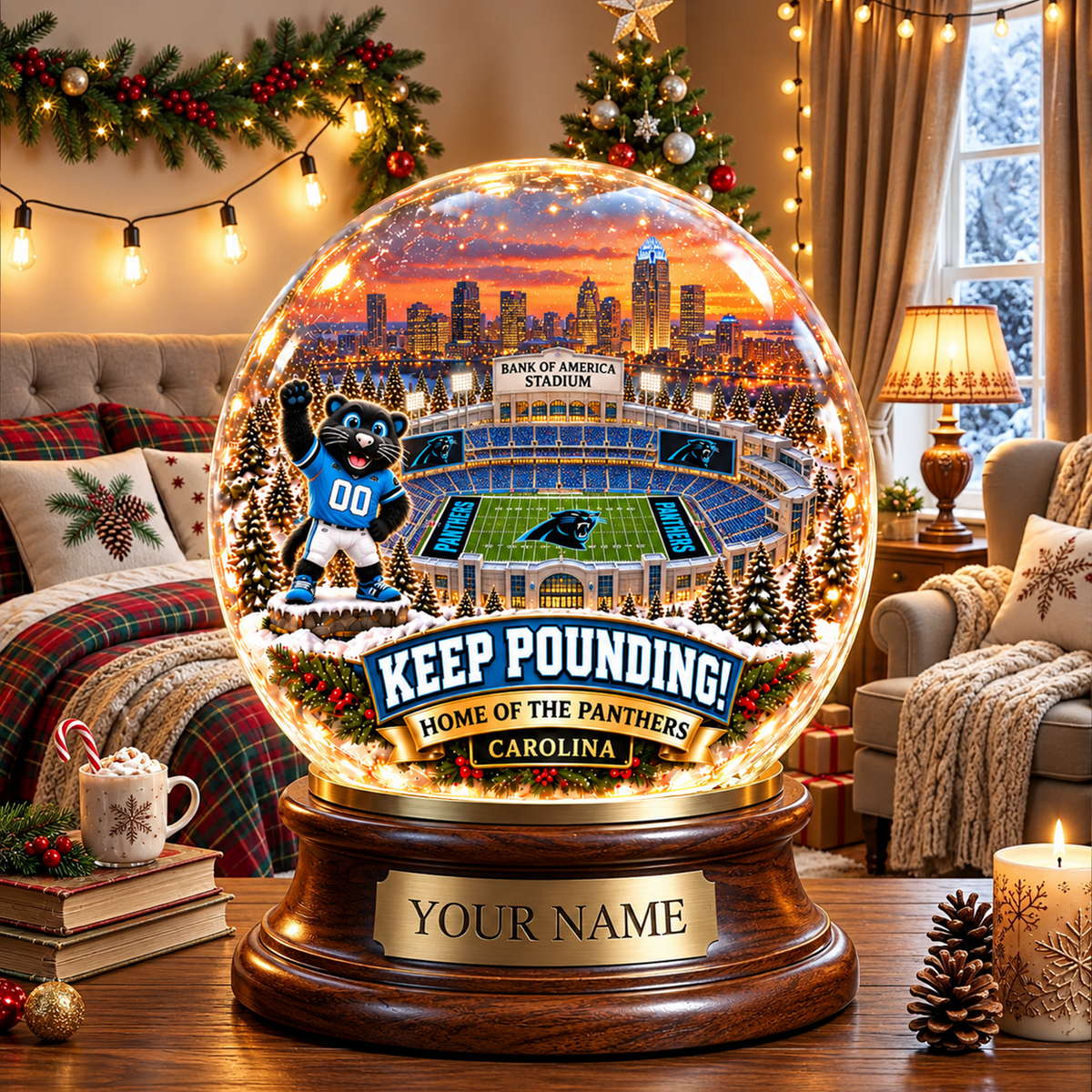 PREMIUM NFL CP DELUXE PERSONALIZED Crystal Ball Night Light For FanLIMITED EDITION