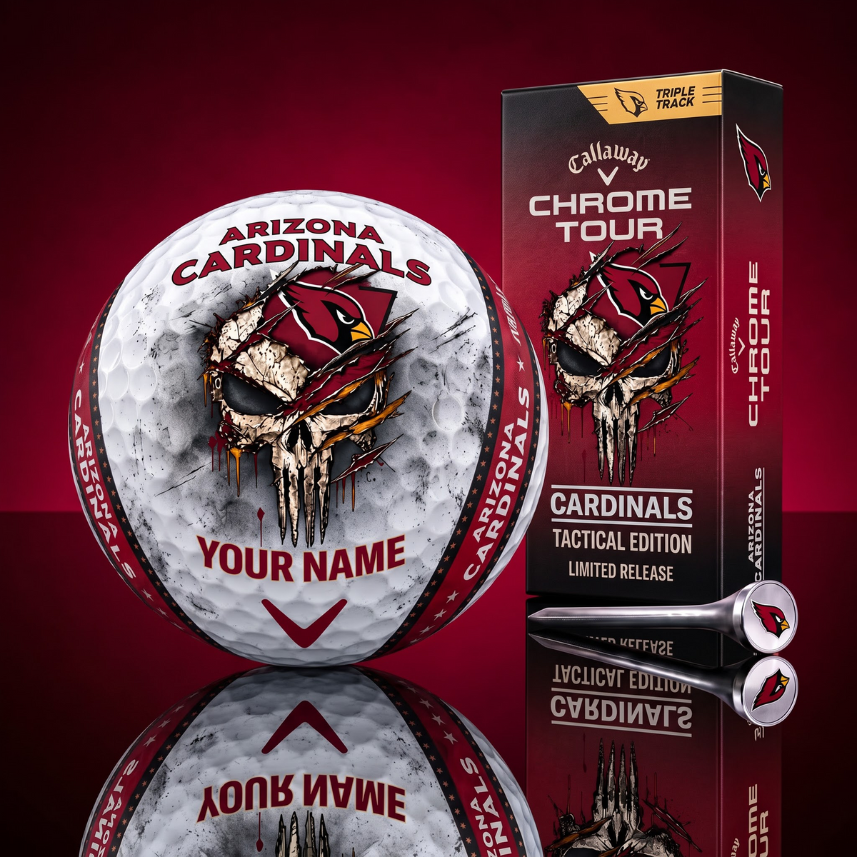 PREMIUM NFL X AC EXCLUSIVE PUNISHER GOLF BALL CUSTOMIZE LIMITED EDITION