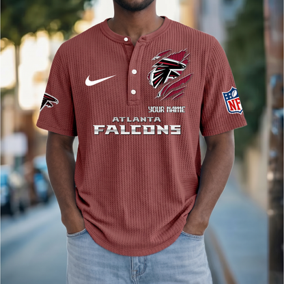 PREMIUM NFL  X  AF Crew neck button Henry Shirt Limited Editions NDT VHM 230426