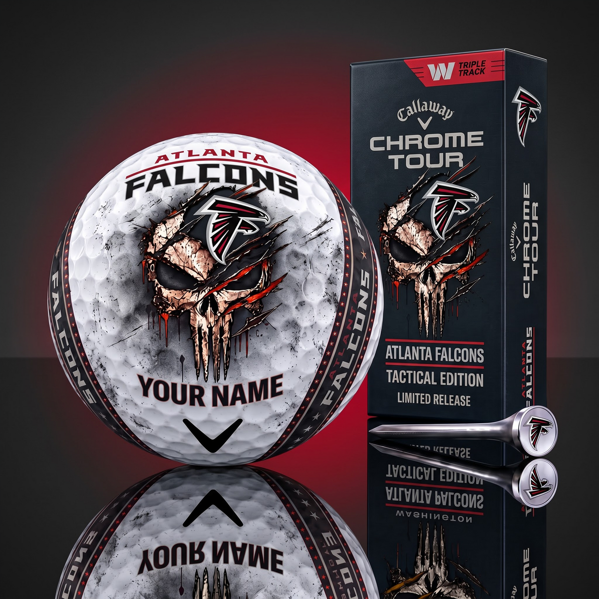 PREMIUM NFL X AF EXCLUSIVE PUNISHER GOLF BALL CUSTOMIZE LIMITED EDITION