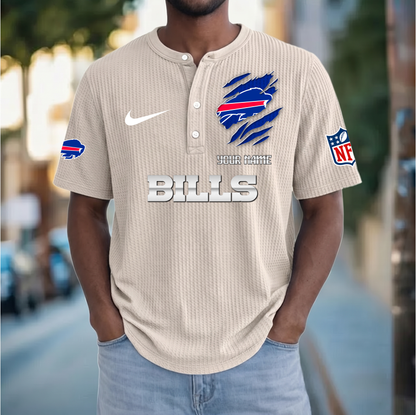 PREMIUM NFL  X  BB Crew neck button Henry Shirt Limited Editions NDT VHM 230426