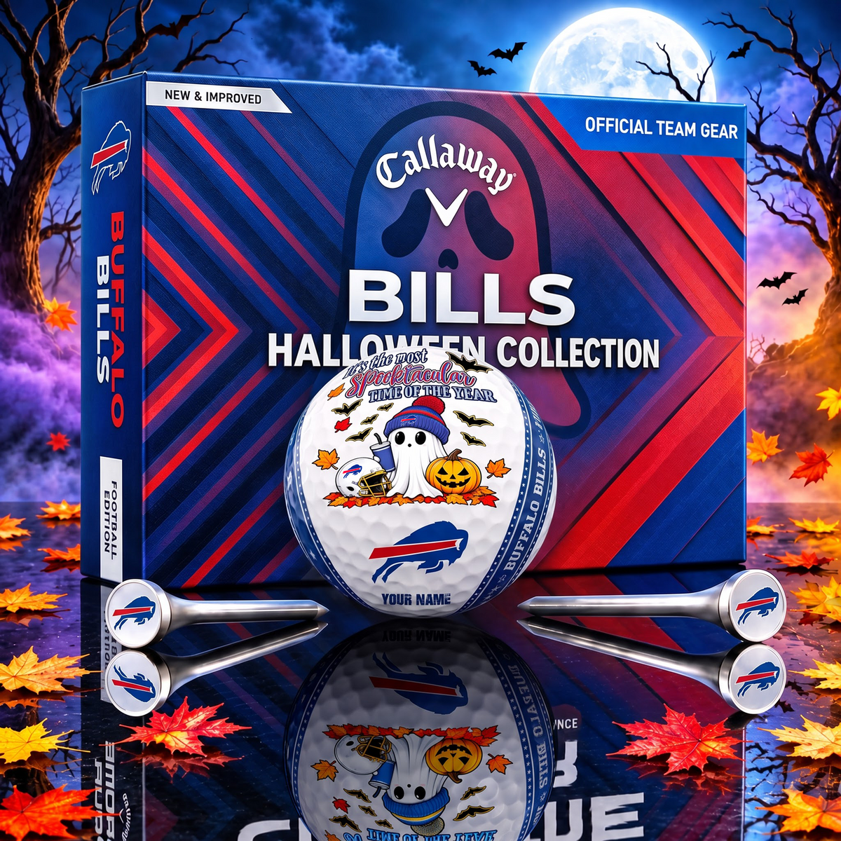 PREMIUM NFL  X BB EXCLUSIVE SPOOKY NIGHT PERSONALIZED GOLF BALL COLLECTION LIMITED EDITION