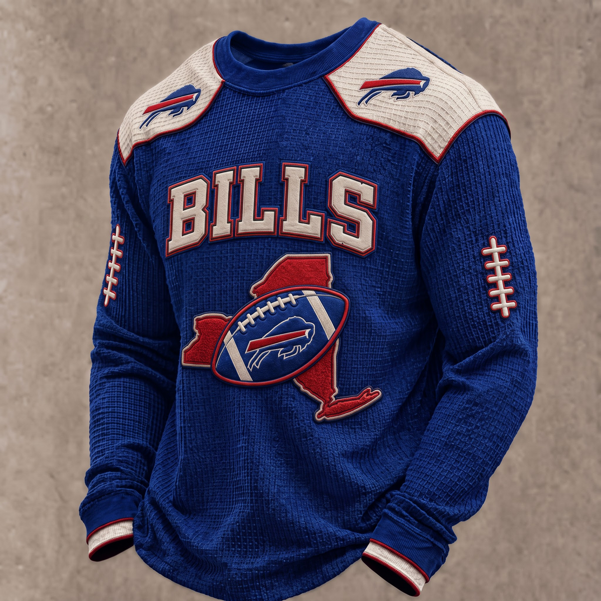 PREMIUM NFL X BB The Gridiron Luxe Waffle Sweatshirt Limited Edition