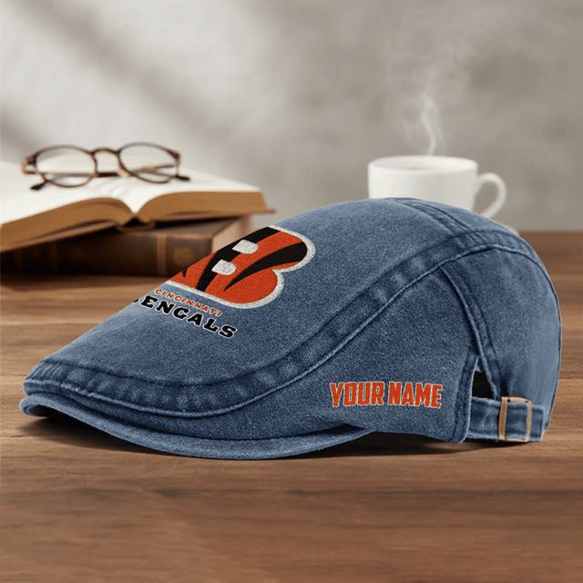 PREMIUM NFL X CIN EXCLUSIVE CLASSIC l Adjustable Newsboy Cap