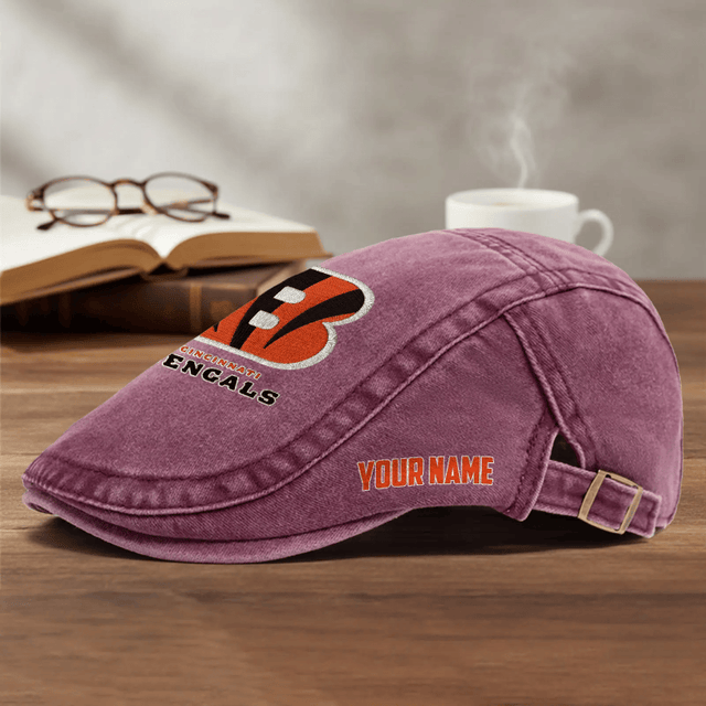 PREMIUM NFL X CIN EXCLUSIVE CLASSIC l Adjustable Newsboy Cap