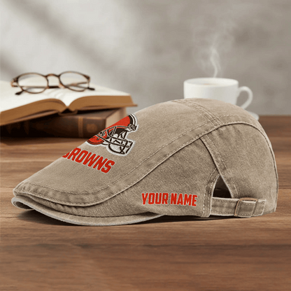 PREMIUM NFL X CLE EXCLUSIVE CLASSIC l Adjustable Newsboy Cap