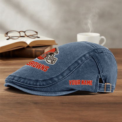 PREMIUM NFL X CLE EXCLUSIVE CLASSIC l Adjustable Newsboy Cap