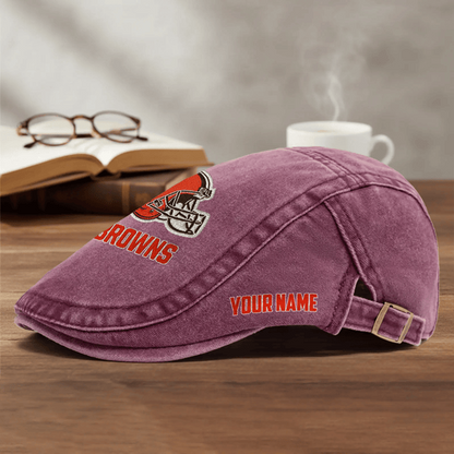 PREMIUM NFL X CLE EXCLUSIVE CLASSIC l Adjustable Newsboy Cap