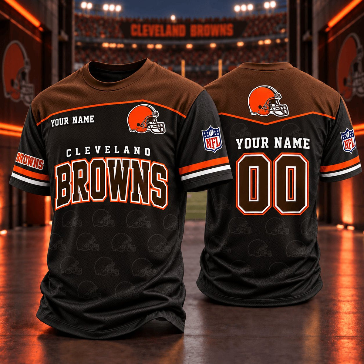 PREMIUM NFL X CLE EXCLUSIVE PERSONALIZED CREW SHIRT FOR FAN