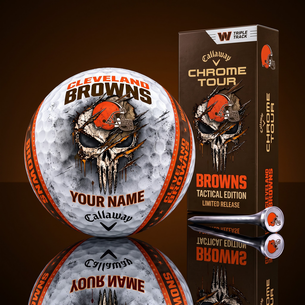 PREMIUM NFL X CLE EXCLUSIVE PUNISHER GOLF BALL CUSTOMIZE LIMITED EDITION