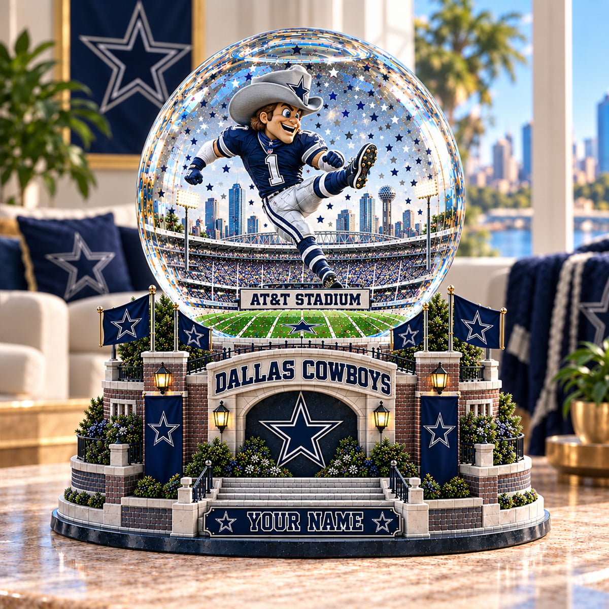 PREMIUM NFL X DAL EXCLUSIVE PERSONALIZED UNIQUE Acrylic Block Plaque Mascot Team Gifts For Fan