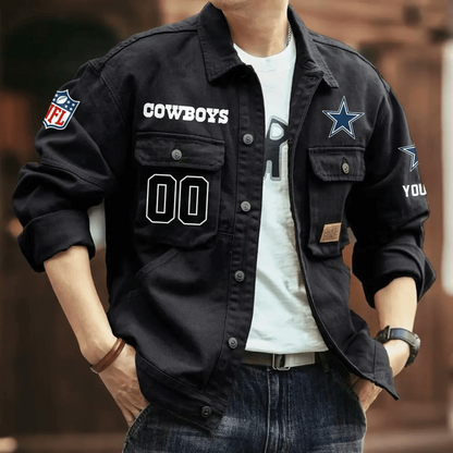 PREMIUM NFL X DC Men's Denim Autumn Jackets NDT VHM 090626