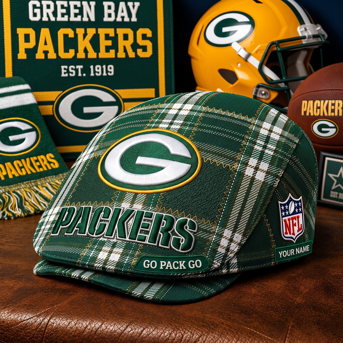 PREMIUM NFL X GBP EXCLUSIVE CLASSIC  JEFF CAP PERSONALIZED LIMITED EDITION