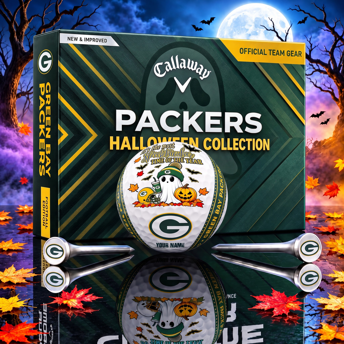 PREMIUM NFL  X GBP EXCLUSIVE SPOOKY NIGHT PERSONALIZED GOLF BALL COLLECTION LIMITED EDITION