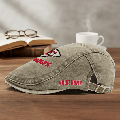 PREMIUM NFL X KCC EXCLUSIVE CLASSIC l Adjustable Newsboy Cap