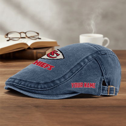 PREMIUM NFL X KCC EXCLUSIVE CLASSIC l Adjustable Newsboy Cap