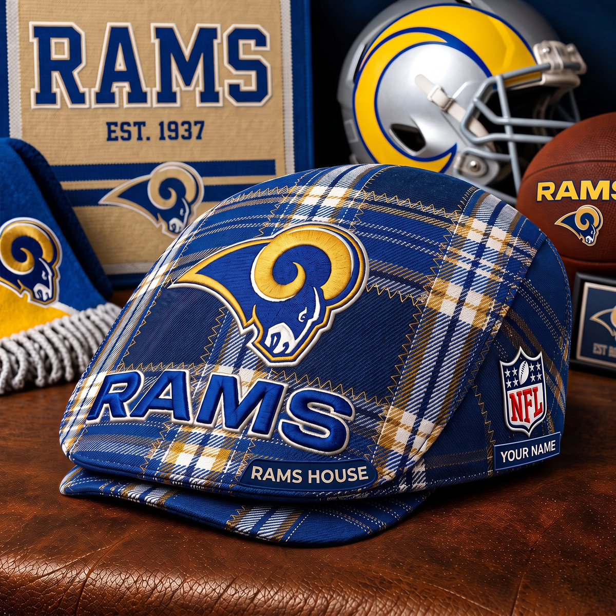 PREMIUM NFL X LAR EXCLUSIVE CLASSIC  JEFF CAP PERSONALIZED LIMITED EDITION