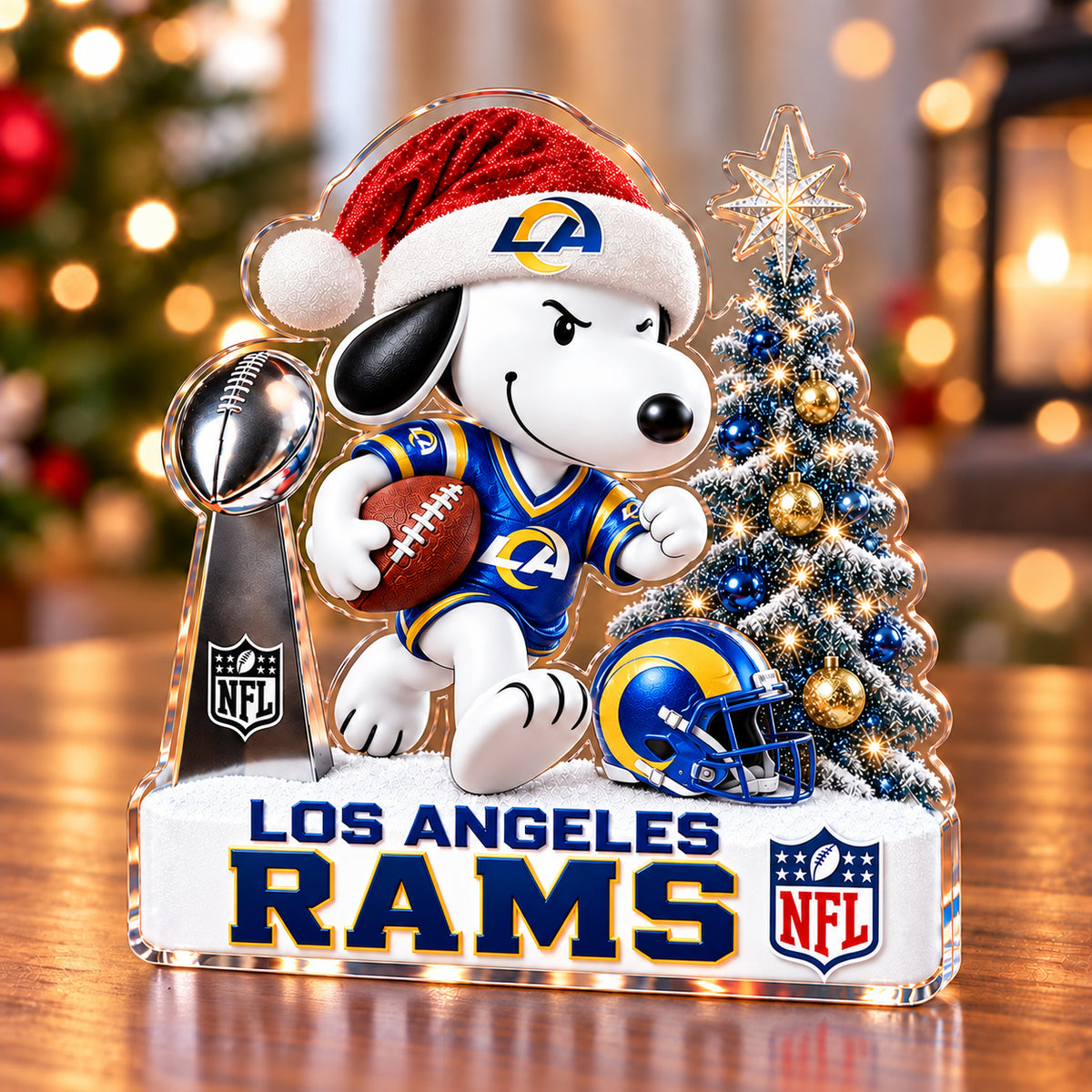 PREMIUM NFL X LAR EXCLUSIVE SNOOPY ACRYLIC BLOCK PLANQUE LIMITED EDITION