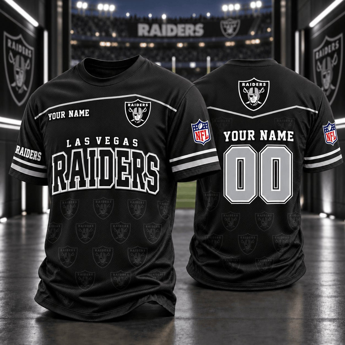 PREMIUM NFL X LV EXCLUSIVE PERSONALIZED CREW SHIRT FOR FAN