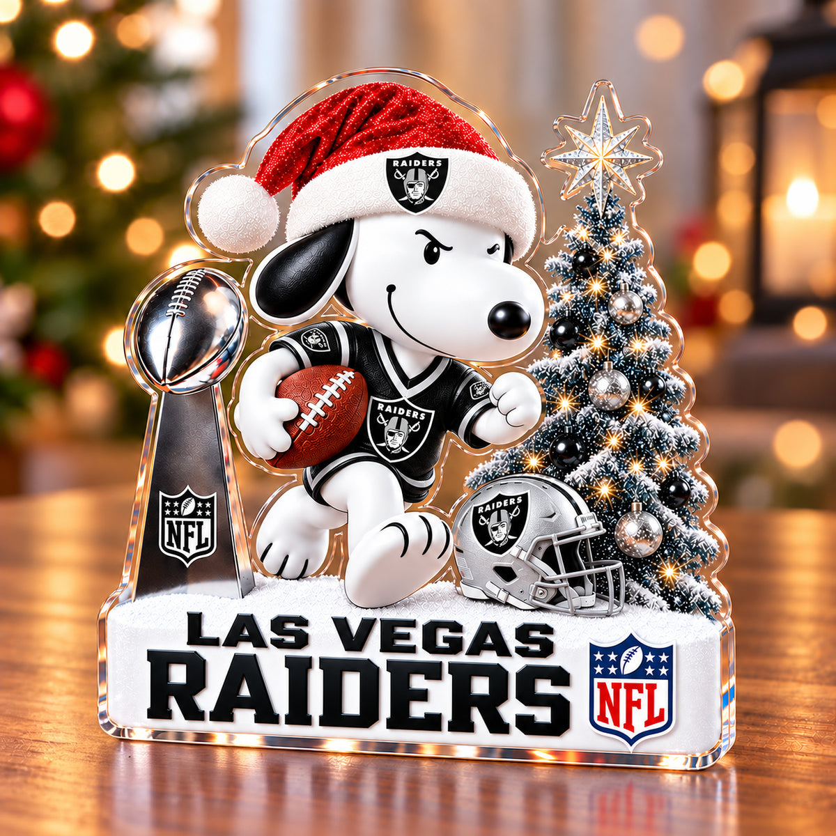 PREMIUM NFL X LV EXCLUSIVE SNOOPY ACRYLIC BLOCK PLANQUE LIMITED EDITION