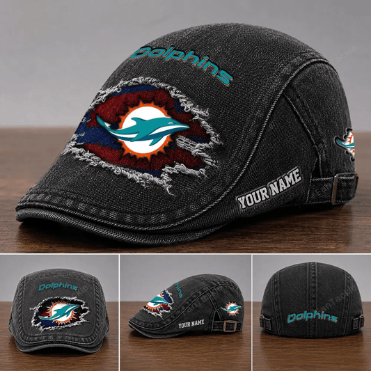 PREMIUM NFL X MIA Casual Adjustable Newsboy Cap