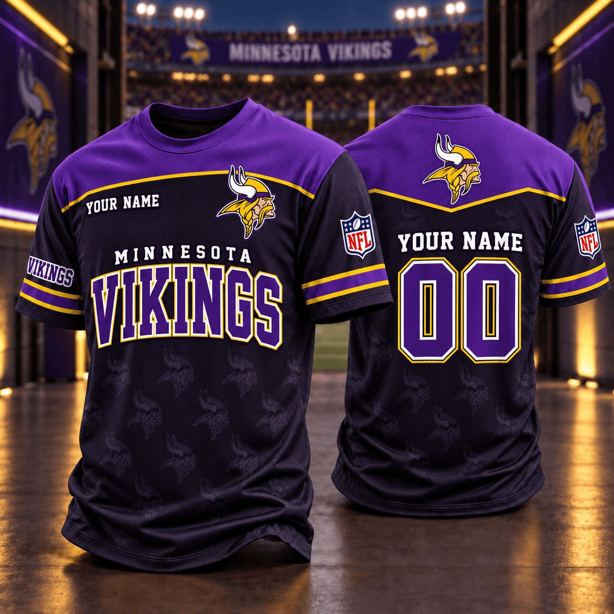 PREMIUM NFL X MIN EXCLUSIVE PERSONALIZED CREW SHIRT FOR FAN