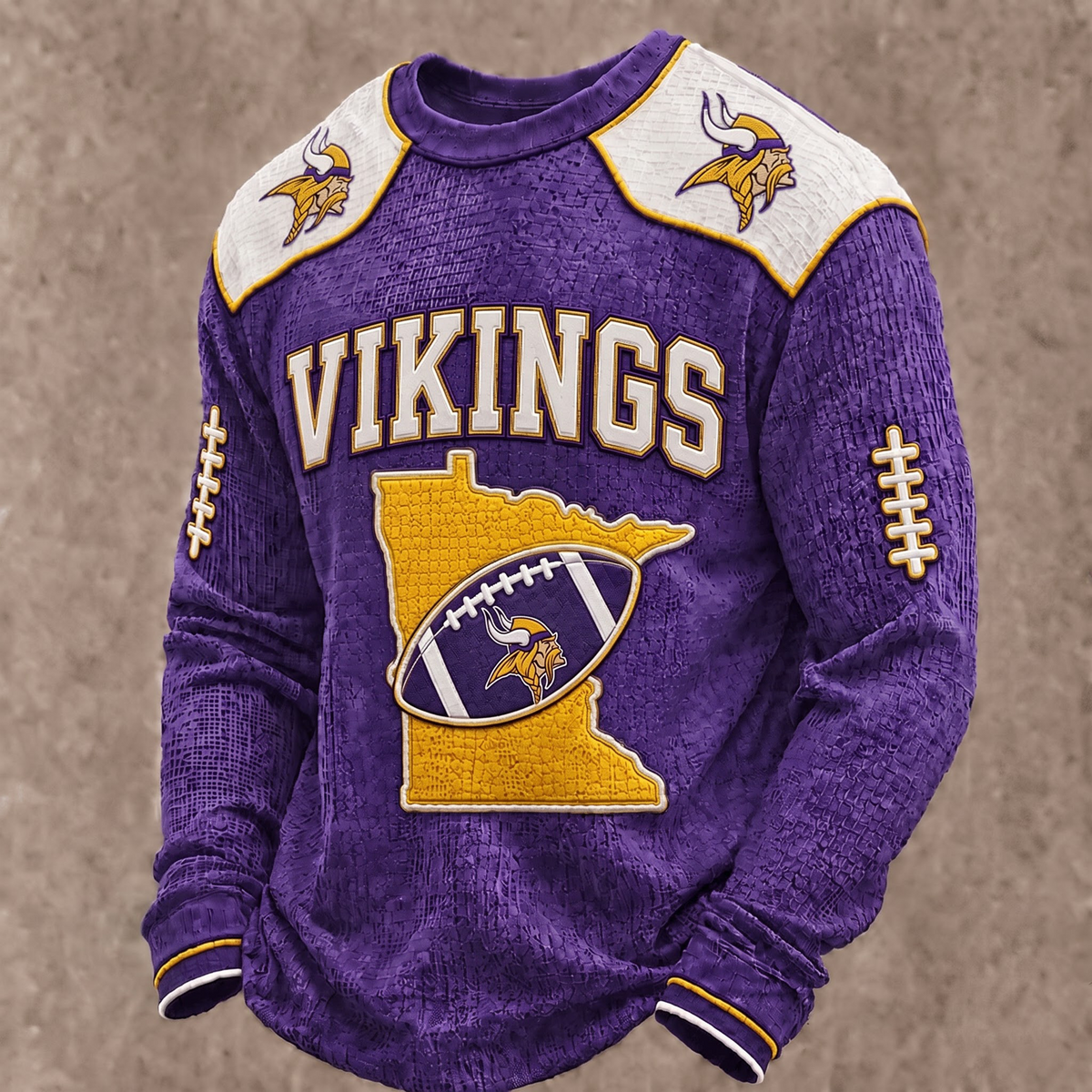PREMIUM NFL X MV The Gridiron Luxe Waffle Sweatshirt Limited Edition
