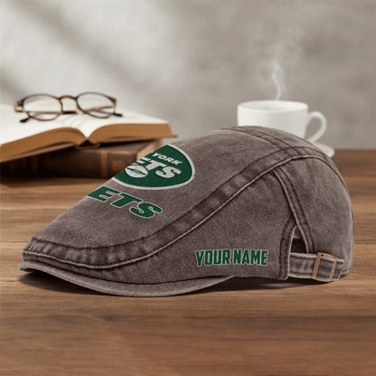 PREMIUM NFL X NYJ EXCLUSIVE CLASSIC l Adjustable Newsboy Cap