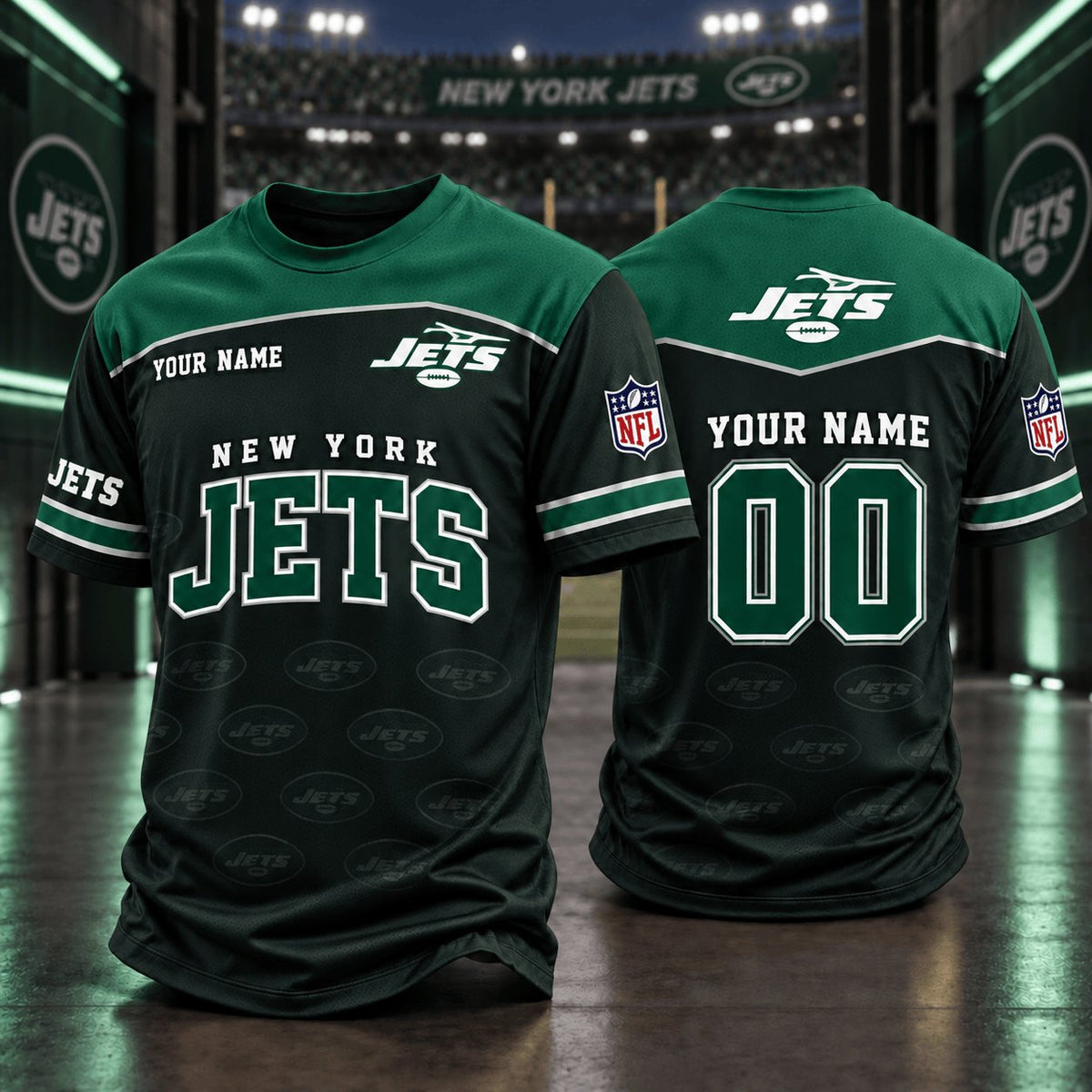 PREMIUM NFL X NYJ EXCLUSIVE PERSONALIZED CREW SHIRT FOR FAN